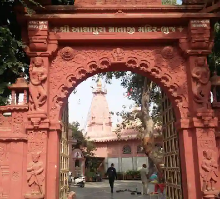 Ashapura Mata Temple in Bhuj, Kutch, a prominent Hindu shrine dedicated to Goddess Ashapura.