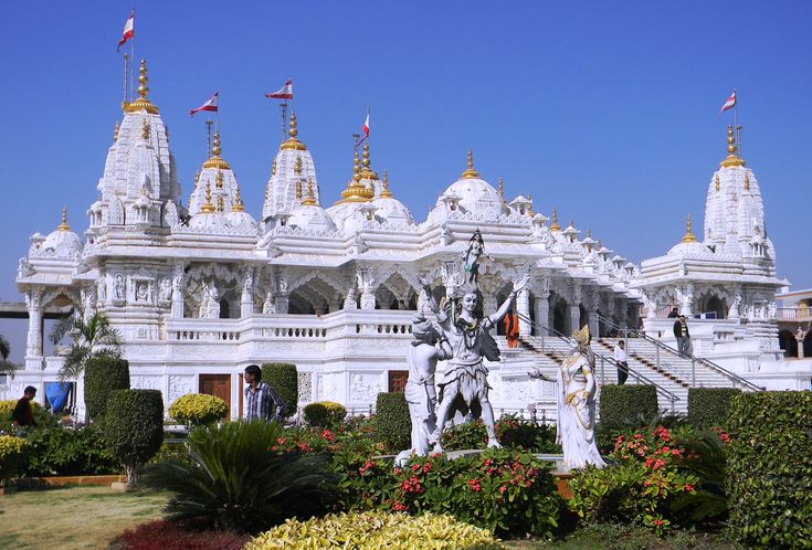 Swaminarayan Temple in Bhuj, Kutch, featuring intricate carvings and traditional temple architecture.